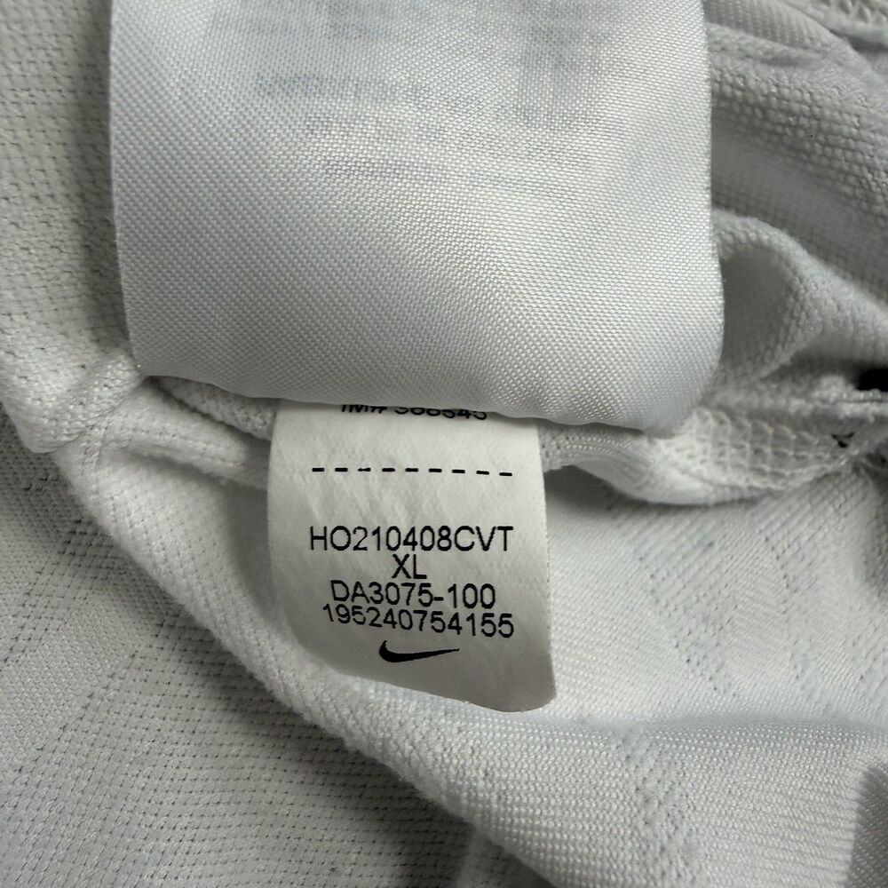 Nike Tiger Woods Dri Fit ADV Golf Polo Shirt Mens Performance White Size XL - Picture 11 of 14
